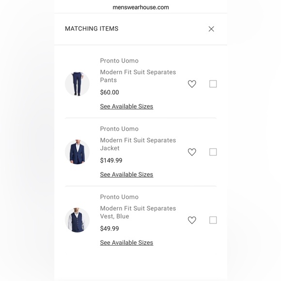 Pronto Uomo Modern Fit Suit Separates Jacket and Pants, Blue, 32 Waist - Picture 13 of 13